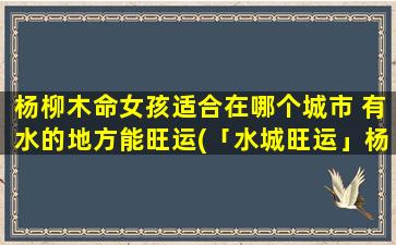 杨柳木命女孩适合在哪个城市 有水的地方能旺运(「水城旺运」杨柳木命女孩zui适居之处)